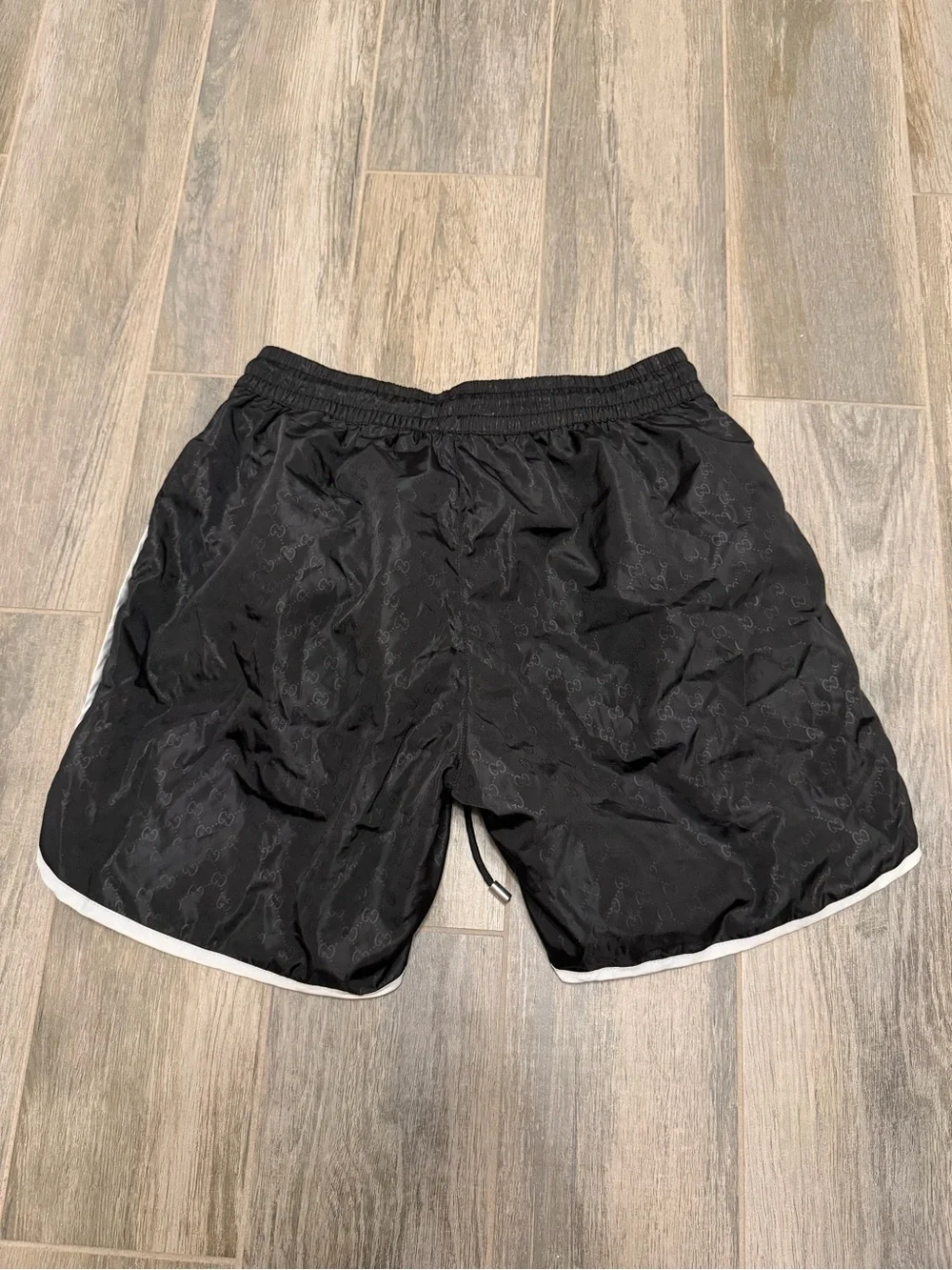 Gucci GG Jacquard Nylon Swim Shorts with Bee Embroidery